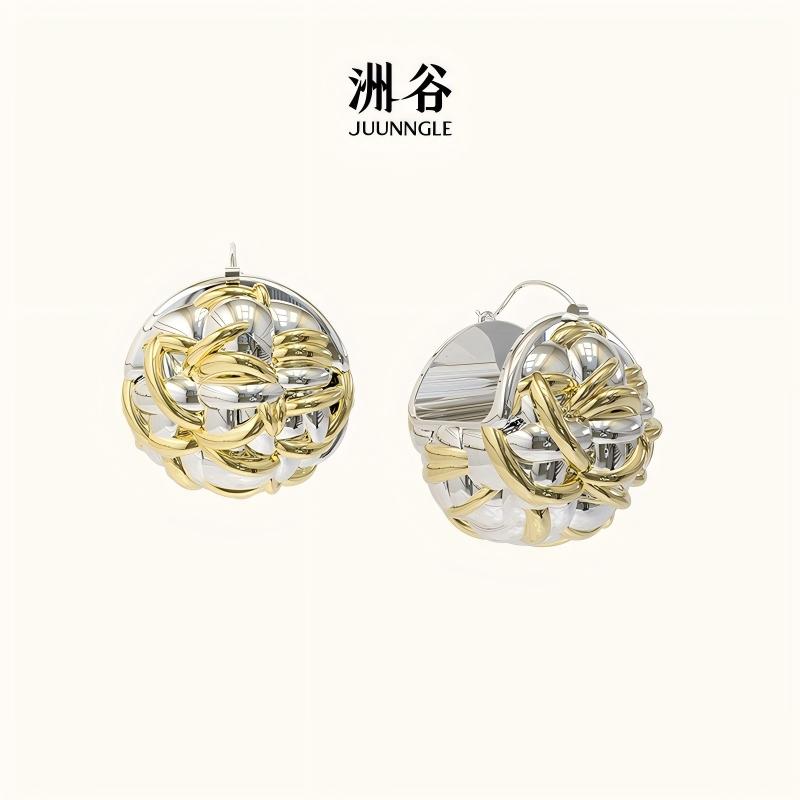 Tweeds round earrings